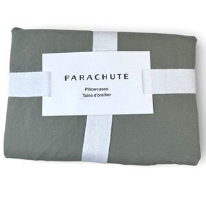 Parachute Side Opening Cotton Percale Pillowcase Set Standard Size Moss NEW